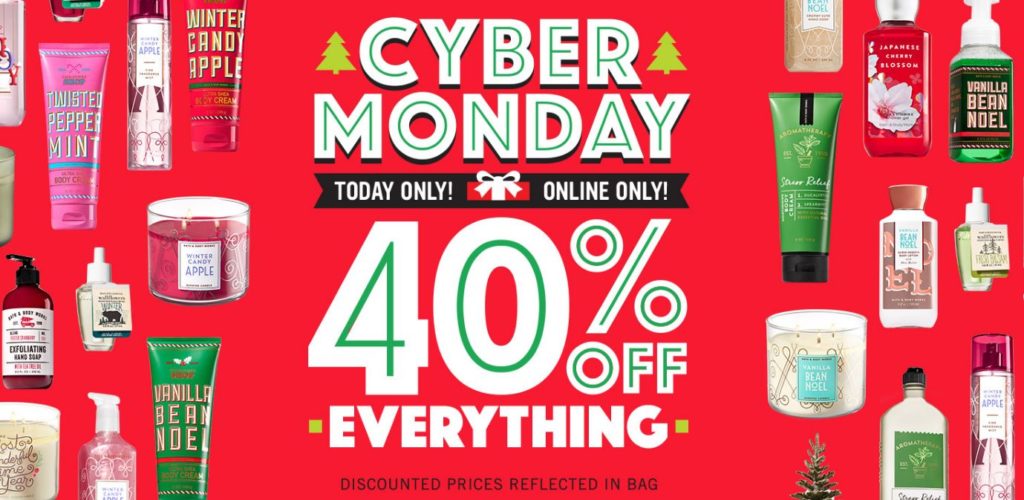 Bath & Body Works Cyber Monday Sale 40 Off Everything