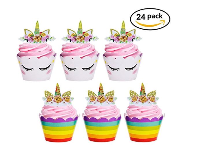 unicorn cupcake toppers and wrappers set of 24 699