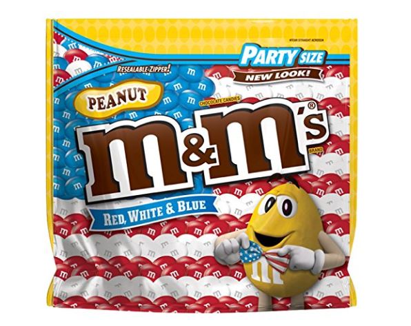 M&M’S Red, White & Blue Peanut Chocolate Patriotic Candy Party Size 42 ...