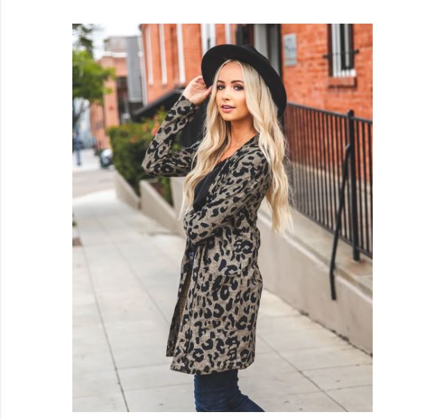 Animal Print Cardigan $16.99 (Retail $45.99)