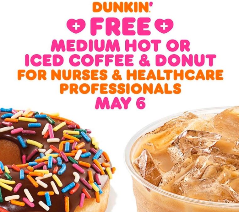 Dunkin' FREE Medium Hot or Iced Coffee and a Donut For ...