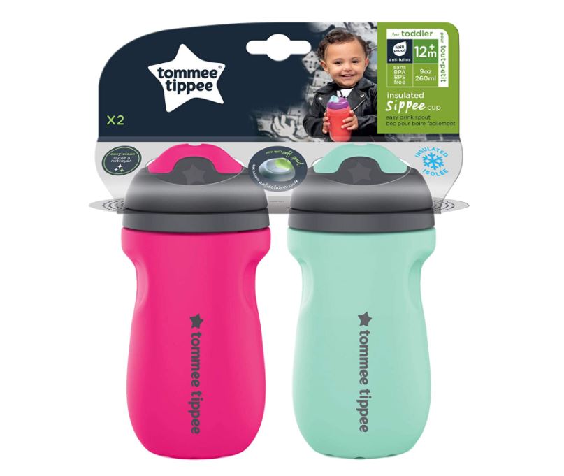 Tommee Tippee Insulated Sippee Toddler Sippy Cup, Spill-Proof, 2