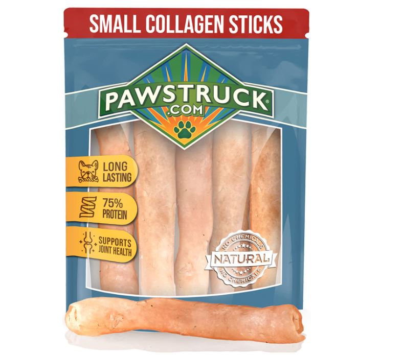 Beef Collagen Sticks for Dogs, Small Long Lasting Chews 5-Count $11.19 - STL Mommy